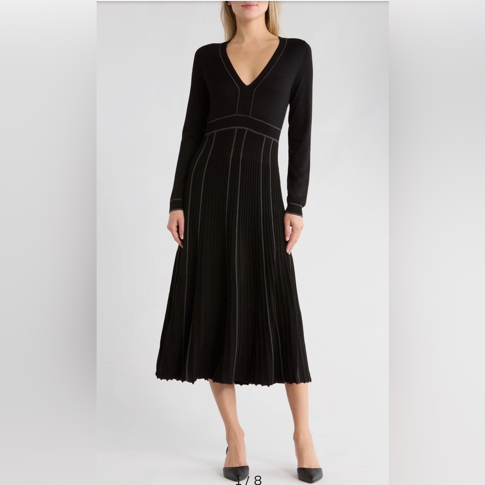 Max Studio Black Long Sleeve Dress